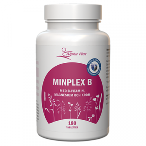 MinPlex B 180 tab Med B-vitamin, Magnesium Och Krom burk