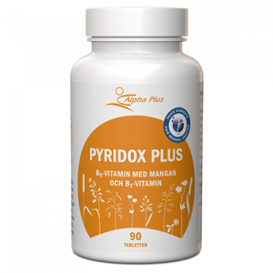 Pyridox Plus 90 tab B6-vitamin Med Mangan Och B1-vitamin burk