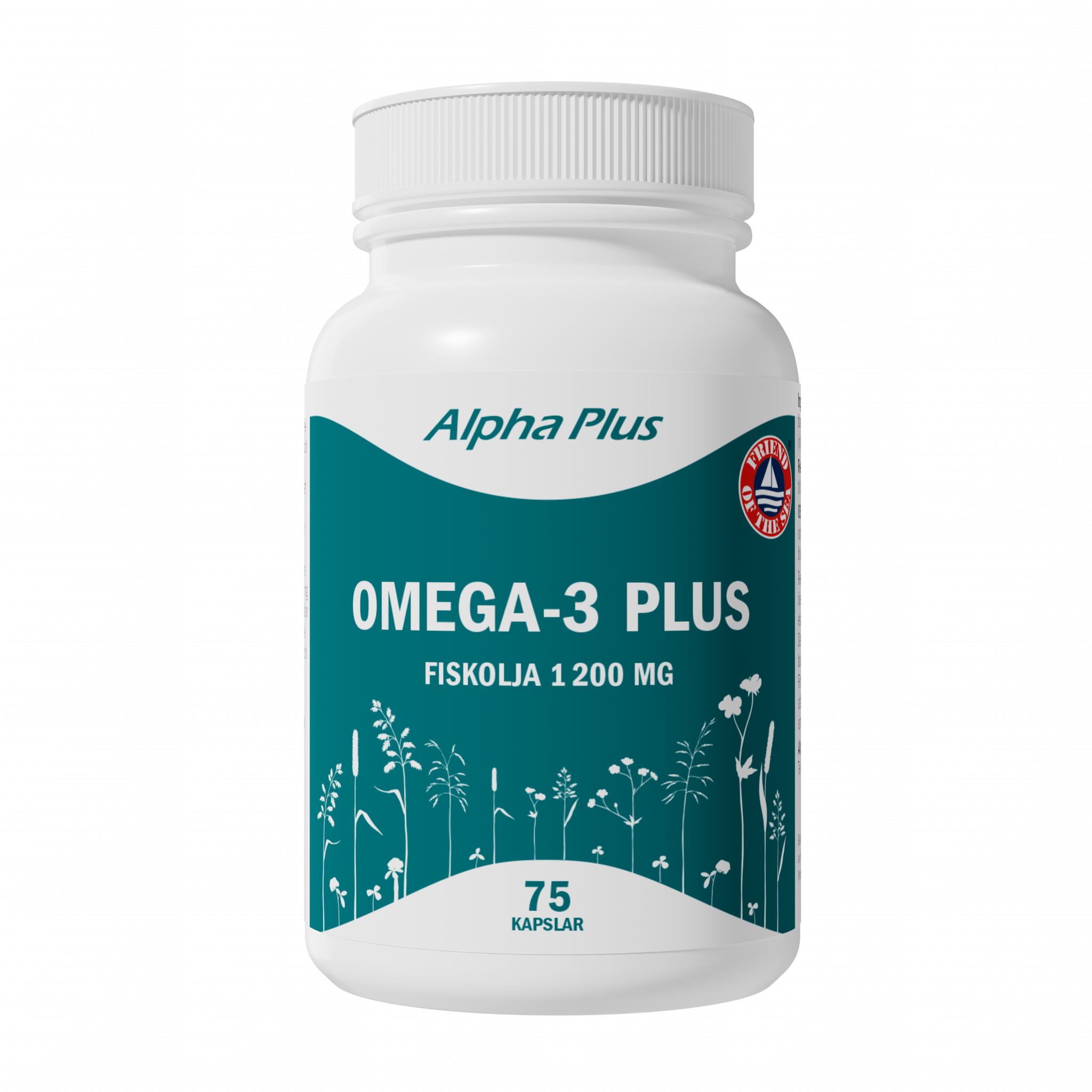 Omega3 Plus 75 kap Fiskolja 1200 mg Alpha Plus Kosttillskott